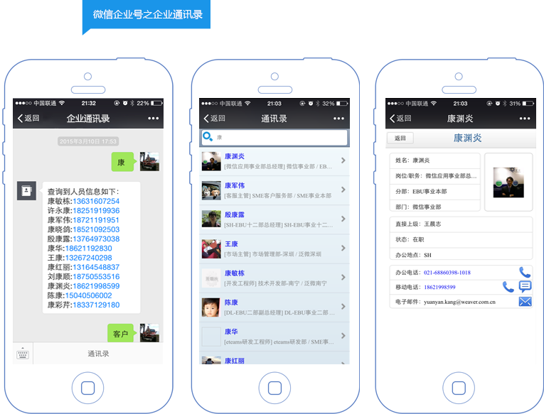 微信企业号之企业通讯录